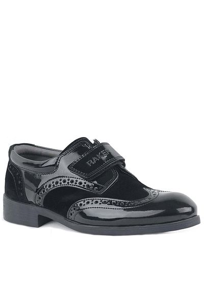 Rakerplus Pantofi de seară pentru bărbați, clasici, cu velcro, din piele lacuată Titan