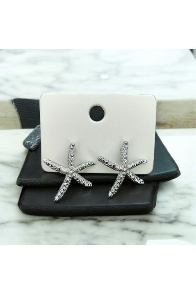 Candy Patterned Starfish Earrings