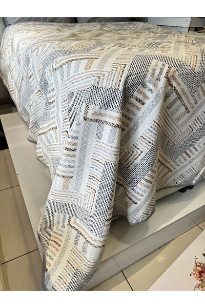 ŞENER HOME Meander Pattern Printed 150X240 Cm. Single Single Pike