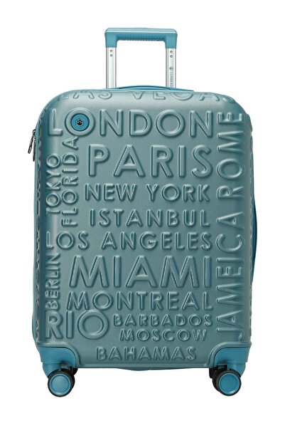 lumberjack LUGANO -B ABS 5FX Mavi Unisex Büyük Boy Valiz