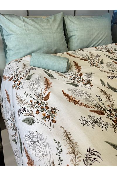 ŞENER HOME Başak Patterned Sheet Elastic Double Pique Set