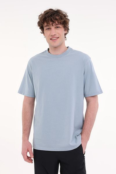 lumberjack MB C NECK 11BS38 5FX Μπλε ανδρικό κοντομάνικο μπλουζάκι