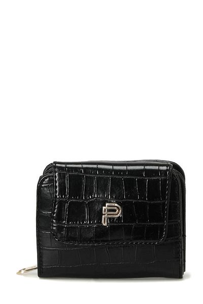 Polaris CROCO PATLI CZDN 4PR Schwarze Damenbrieftasche