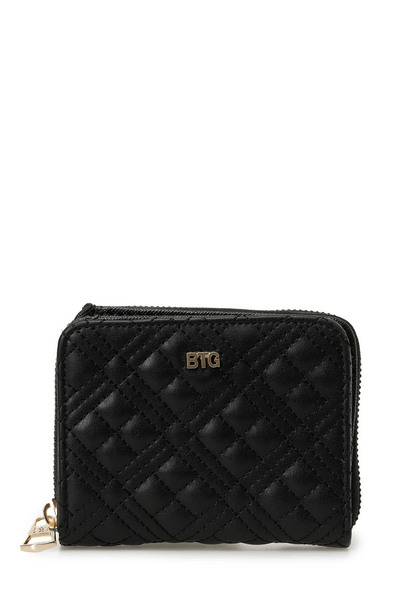 Butigo Kapitone Zipper 4Pr Black Women's Wallet