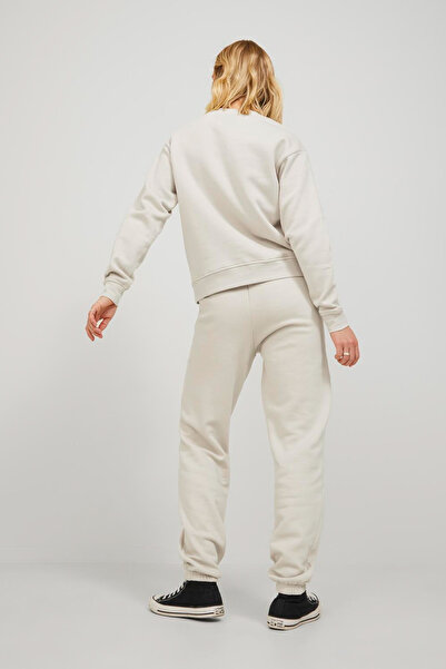 JJXX Round Neck Printed Ecru Women's Sweatshirt 12223962