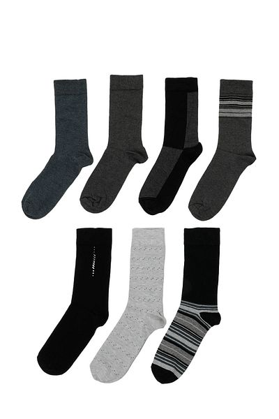 Polaris KALEN 7LI SKT-M 4PR Schwarze 7-teilige Herrensocken