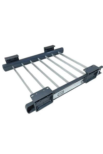 DELTAKS Telescopic Rail Trouser Hanger, 47X60 Cm, Top Shelf Mount, Anthracite Metal
