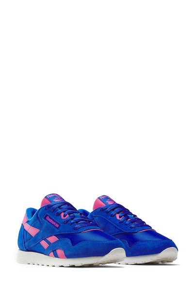 Reebok حذاء رياضي نسائي كلاسيكي من النايلون باللون الأزرق