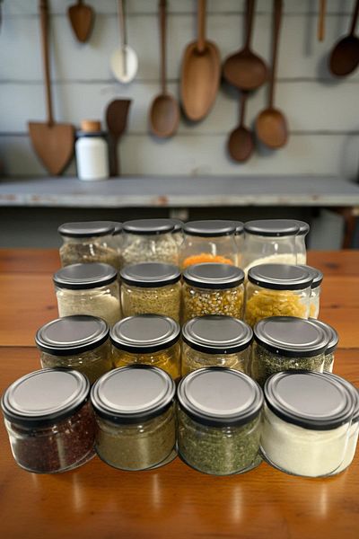 ZenGlow Black Metal Lid Glass 12-Piece Luxury Spice Set 300 ml with Label Gift