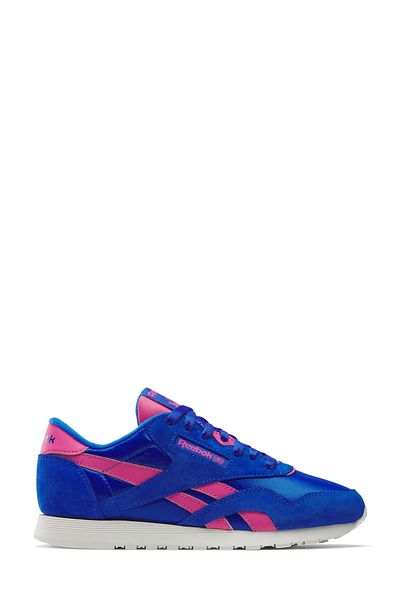 Reebok حذاء رياضي نسائي كلاسيكي من النايلون باللون الأزرق
