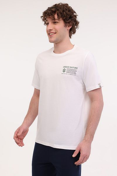 lumberjack Ml Renas 11Trv16 5Fx Ecru Men's Short Sleeve T-Shirt
