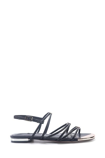 Nine West MARCELA 5FX Schwarze flache Damensandalen