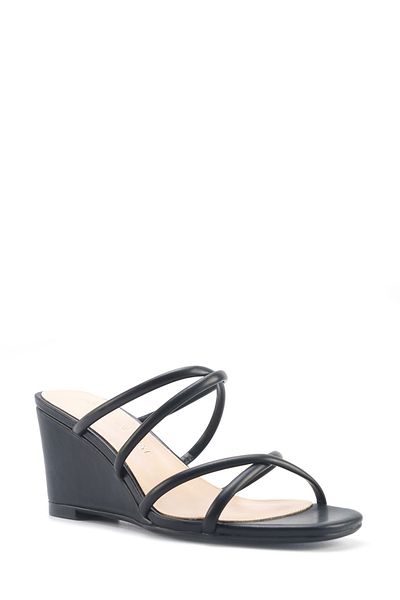 Nine West JORA 5FX Schwarze Damen-Hausschuhe mit Keilabsatz