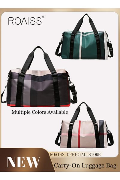 ROAISS Functional Sports Fitness Handbag with Dry and Wet Separation Large Capacity Design