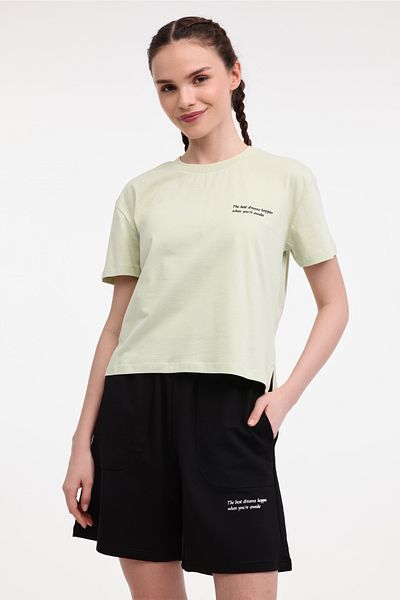 lumberjack Tricou cu mânecă scurtă pentru femei WL ANNA 11 5FX VERDE PASTEL