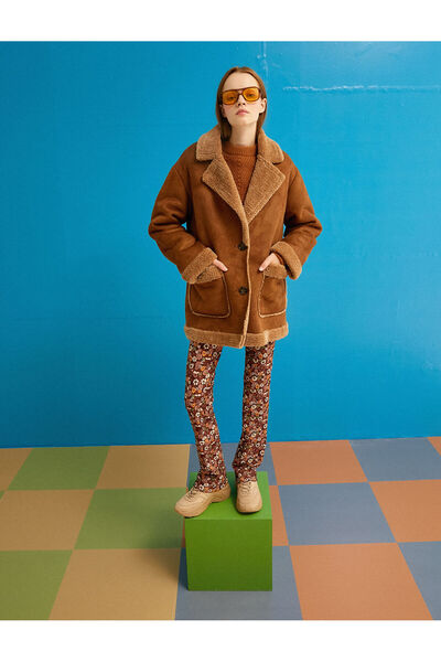 Koton Φλοράλ ψηλόμεσο παντελόνι