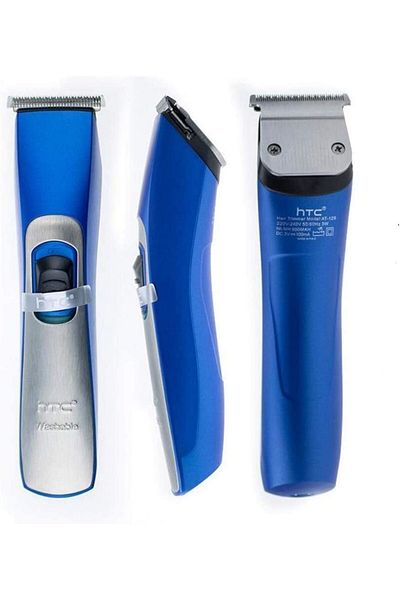HTC Washable Rechargable Professional Hair Trimmer AT-129 Blue 500g