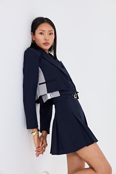 TIFFANY&TOMATO Yanları Şeritli Garnili Kısa Ceket