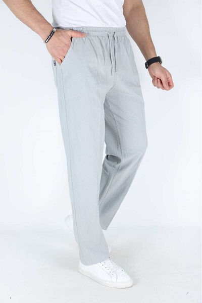 Moda Evim Relaxed Fit Men's Summer Trousers Light Gray