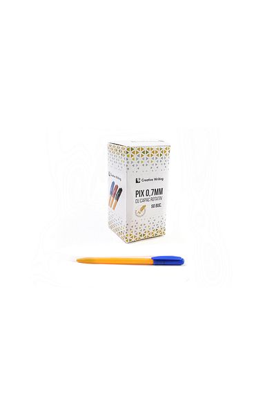 Arhi Design Pix mecanism rotativ SET, Creative Writing 0.7 mm, albastru - 50 buc/set