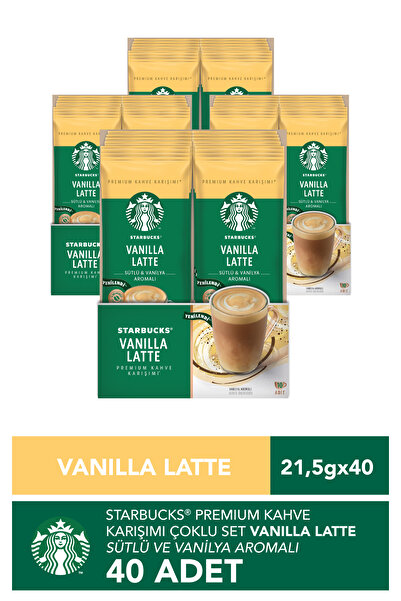 Starbucks Vanilla Latte Premium Kahve Karışımı 4 x 10'lu Paket (10x21,5g)