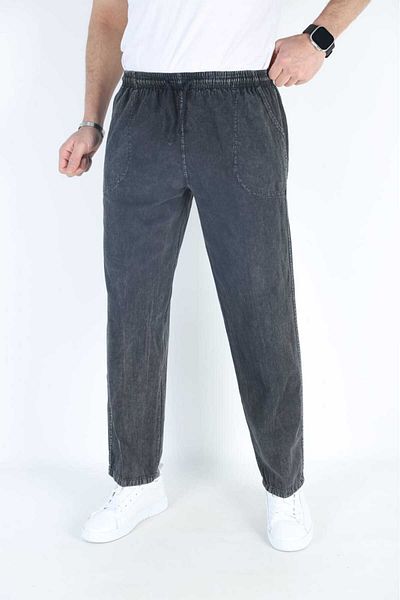 Moda Evim Relaxed Fit Men's Summer Trousers Jeans Gray