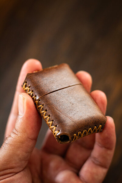 Hi Leather Kişiye İsme Özel El Yapımı Hakiki Deri Kılıflı Çakmak Özel Babalar...