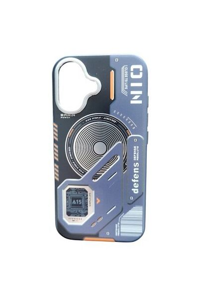 Gtech Carcasă de telefon Cyberpunk / Sci-Fi, G-Tech, compatibilă cu Apple iPhone 16, compatibilă cu MagSafe, neagră
