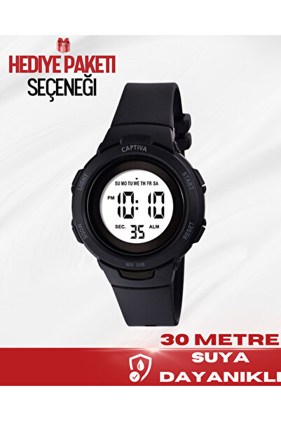 captiva 30 Mt Suya Dayanıklı Alarmlı Takvimli Işıklı Kronometreli Çocuk Digital Kol Saat