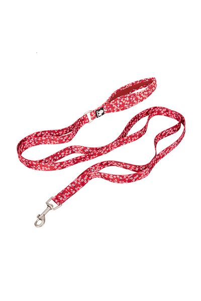 True Love Red Leash Strap with Neoprene Sponge and Floral Pattern