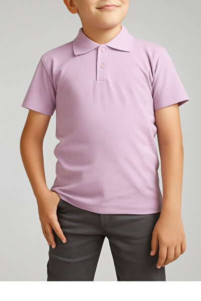 MODA Unisex παιδικό μπλουζάκι για νεανικό πόλο με κοντό μανίκι κανονικό μοτίβ...