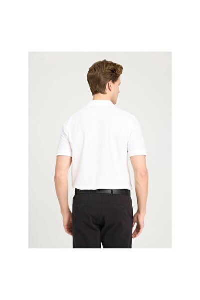 WRANGLER WhitePoloCollar 100% CottonRegularFit T-shirt