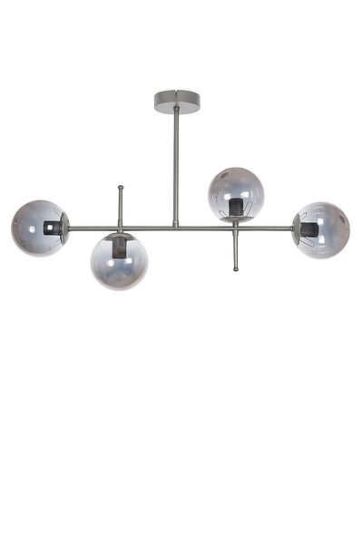 Fer Avize Cello Modern Luxury Design Gray Color Smoked Glass Ceiling Dining Table Top - Living Room 4-Piece Chandelier