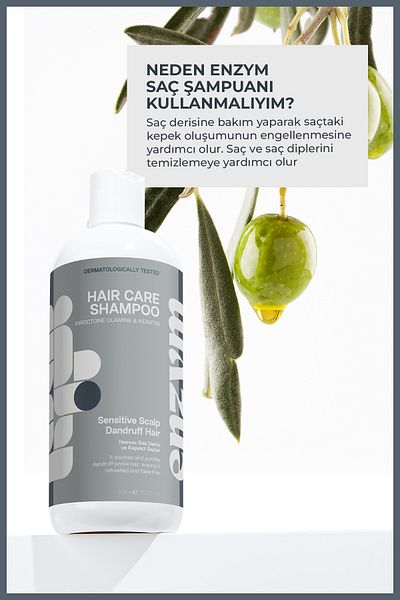 ENZYM COSMETICS Anti-Dandruff Shampoo Special for Sensitive Scalp and Dandruff Hair 400 ml
