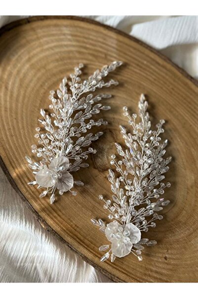 MyElle Tasarım Λεπτομέρεια από κρυστάλλινη πέτρα, αξεσουάρ μαλλιών, νυφικό στ...