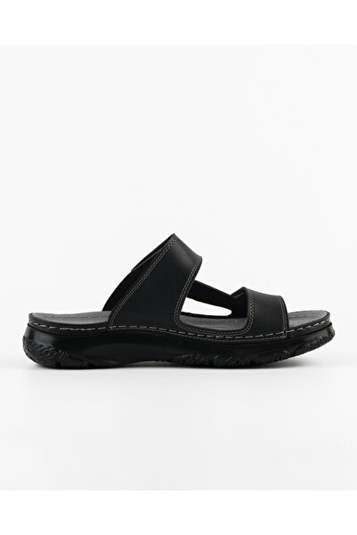 DR KLOMPA Men's Slippers - Black - Comfort Supported Structure, Stylish Design, Soft Sole, Suitable for Daily Use