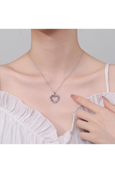 delis Pandantiv Argint 925, Jw1272, Model Inima, Placat Cu Rodiu