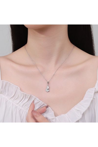delis Pandantiv Argint 925, Jw1297, Model Rugaciune, Placat Cu Rodiu