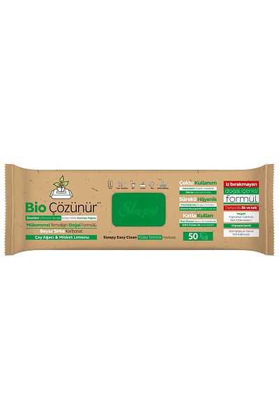 Sleepy Easy Clean Bio - Tea Tree and Lime Surface Cleaning Towel 50 Sheets Gift
