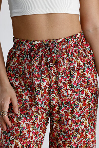 VAPUR TEKSTİL Çiçek Desenli Pantolon