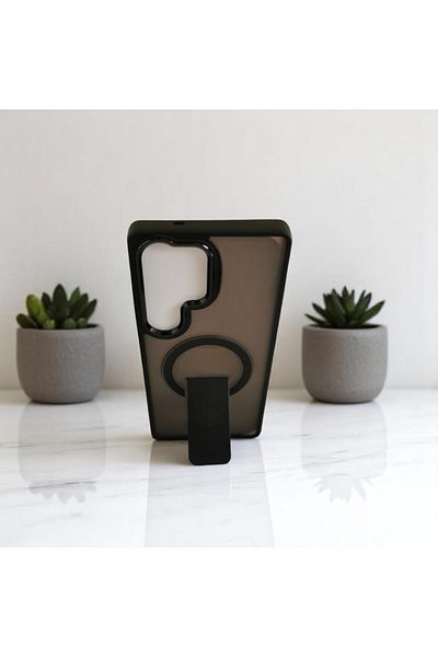 Gtech Flickstand Magsafe Case, Compatible With Samsung Galaxy S25 Ultra, Tpu Polycarbonate, Frosted,black