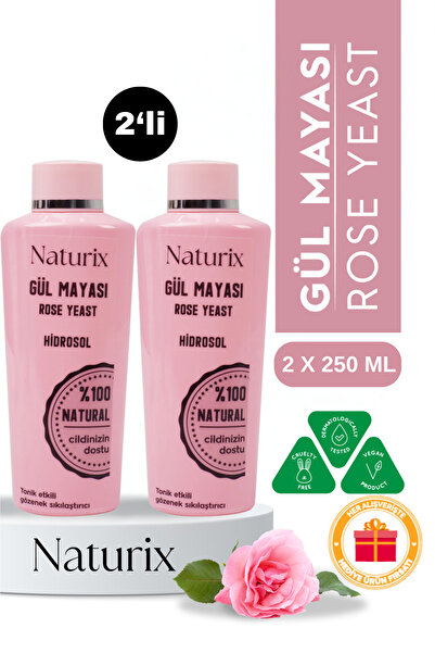 Ilgaz Naturix Organix Akne Önleyici Gül Mayası 250 ml - 2'li Eko Paket | Toni...