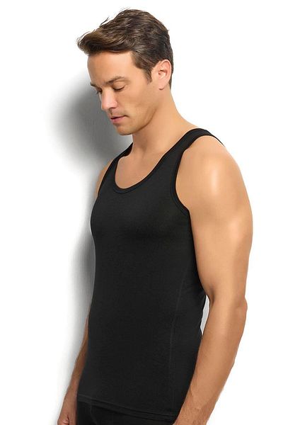Jiber Men's 2-Piece Bamboo Black Undershirt 281