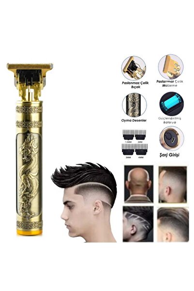 jvx Jv-5858 Metal Kasa Profesyonel Saç Sakal Ense Çizim Tüm Vücut Tüyü Lazer Öncesi Tıraş Makinesi