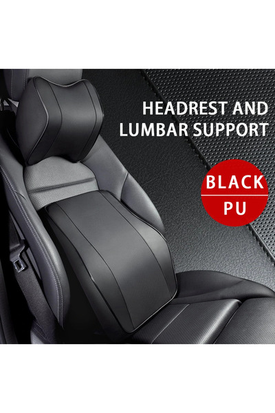 choice2 1 set Black Car Neck Headrest Pillow Rest Head Support Cushion Car Br...