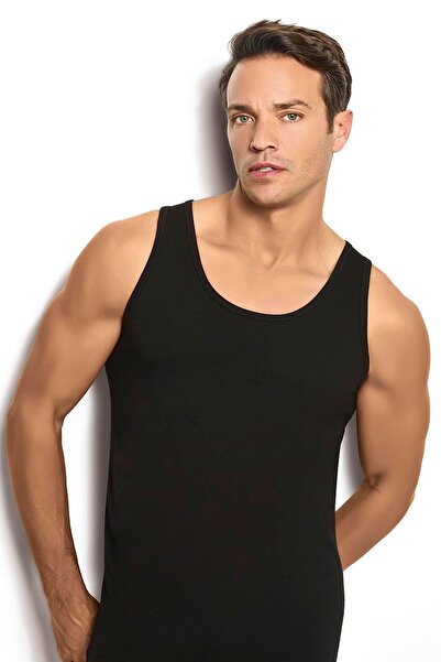 Jiber Men's Black Modal Cotton 2-Piece Tank Top 250