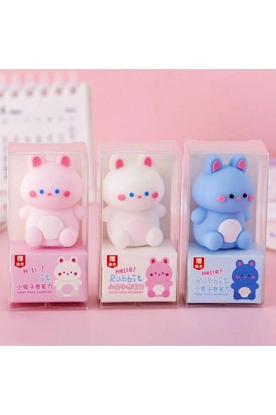 Linea 1 Fun Rabbit Pencil Sharpener with Eraser Gift