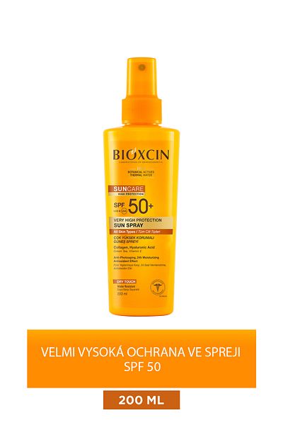 Bioxcin Ochranný sprej proti slunci s velmi vysokým ochranným faktorem SPF 50 - 200ml