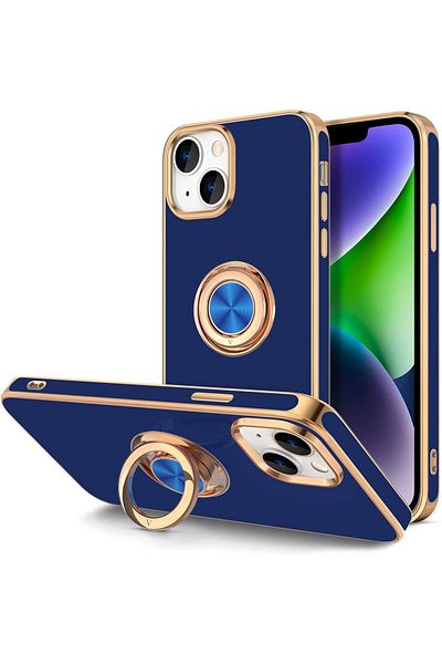 Generic Phone Case For iPhone 14 Pro Max 360°Rotatable Ring Holder Magnetic Kickstand , Girl Women Boy