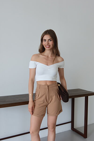 ketenhome Vizon Kadın Pileli Şort